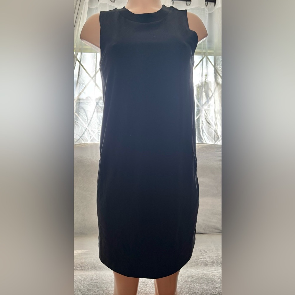 A New Day Black Mock Neck Sleeveless Mini Dress